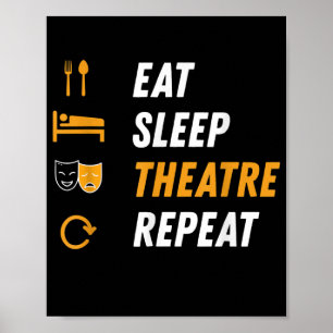 Poster Repetir o teatro do sono - Gráfico musical engra