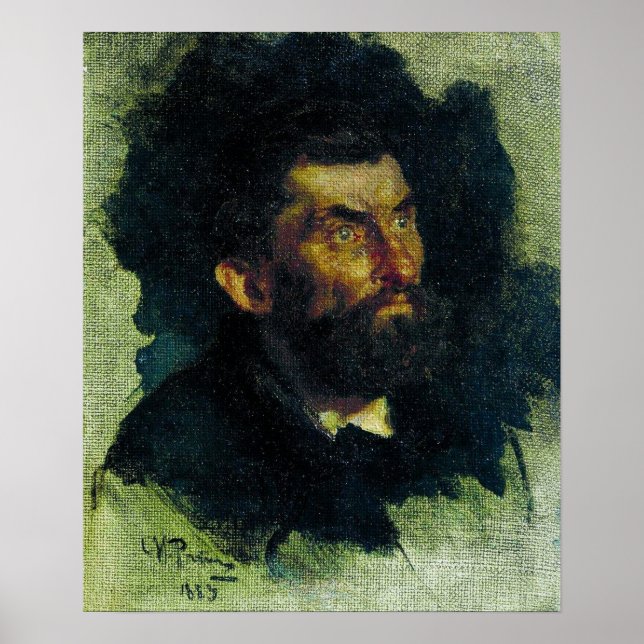 Poster Repin - Cabeça de Homem 1885 (Frente)