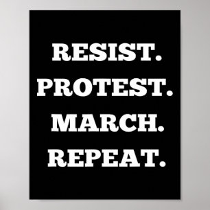 Poster Repita a marcha de protesto