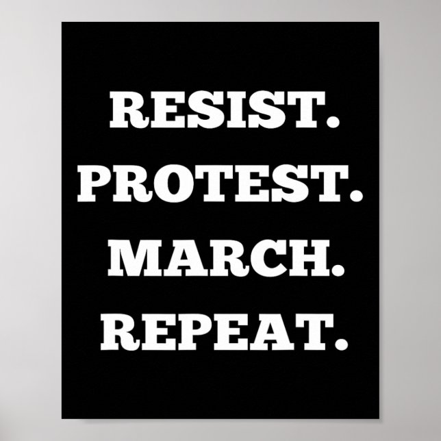 Poster Repita a marcha de protesto (Frente)