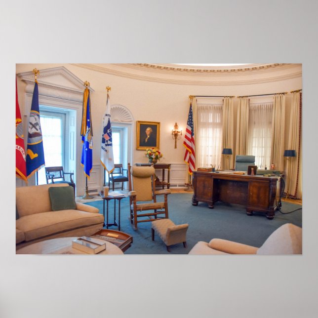 Poster Réplica da Sala Oval de Lyndon Baines Johnson (Frente)