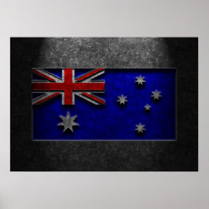 Poster Repostagem de Textura do Sinalizador Australiano