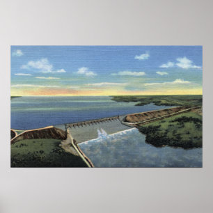 Póster Represa de John Martin (Caddoa) através de