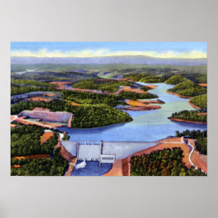 Poster Represa e lago de Knoxville Tennessee Norris