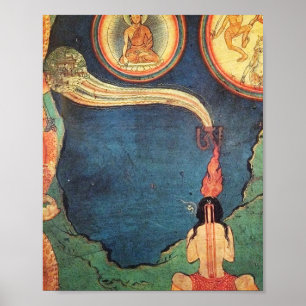 Poster Representação Budista Tibetana De Tummo