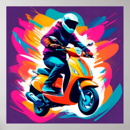 Poster Representação Colorida de Arte de um Canteiro