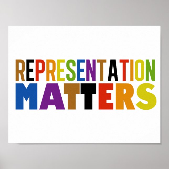 Poster Representação Importa Arco-íris Diversidade (Frente)