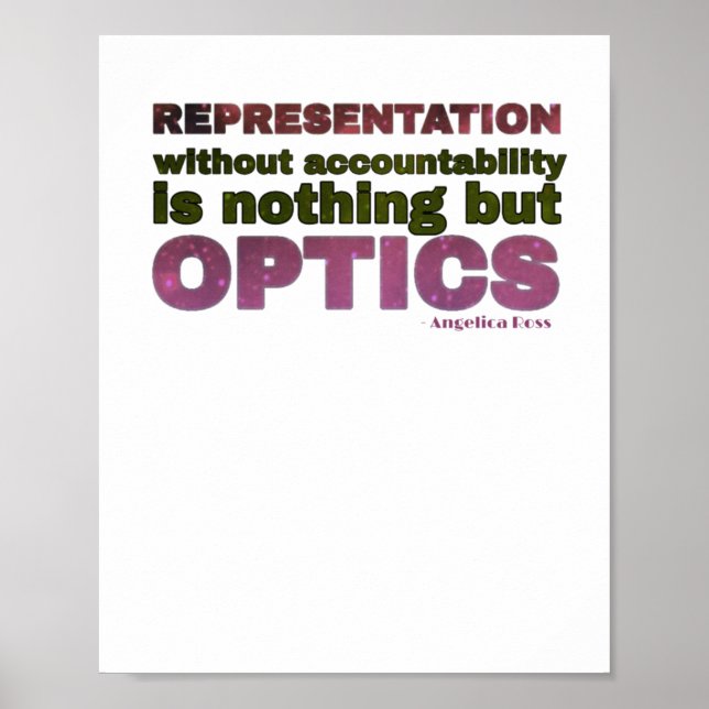Poster Representação sem responsabilização é Optics Wi (Frente)