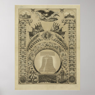 Póster Reprodução 1876 a declaração de independência
