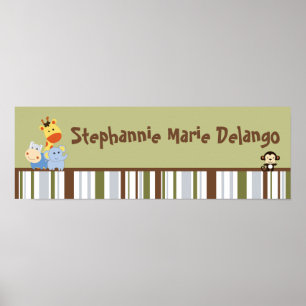 Poster Reprodução de Selva de Banner Personalizada de 22,