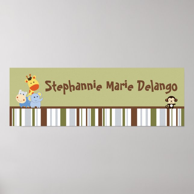 Poster Reprodução de Selva de Banner Personalizada de 22, (Frente)