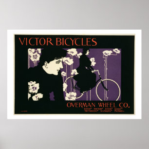 Poster Reprodução vencedor Bicyc de uma propaganda de