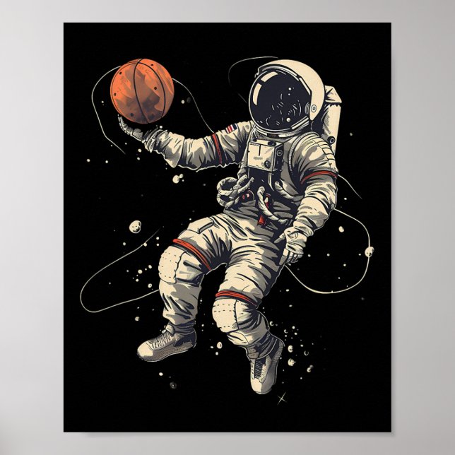 Poster Reprodutor de Sketll Trabalho de arte Astronaut La (Frente)