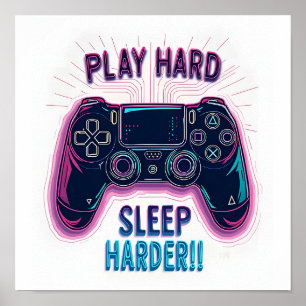 Poster Reproduzir Duro Dormir Mais