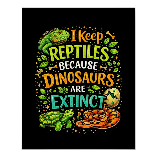 Póster Reptiles Rule (Frente)