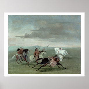 Poster Reptos do Comanche da equitação marcial, 1834
