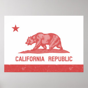 Póster República de Califórnia (vermelha)