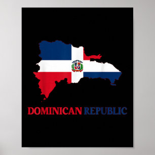 Poster República Dominicana Bandeira Viagem Souvenir Domi
