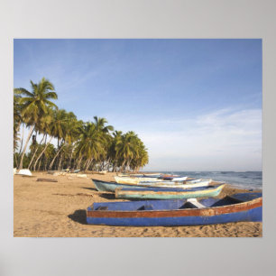 Póster República Dominicana, Costa Norte, Nagua, Praia