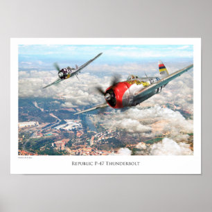 Póster República P-47 Thunderbolt