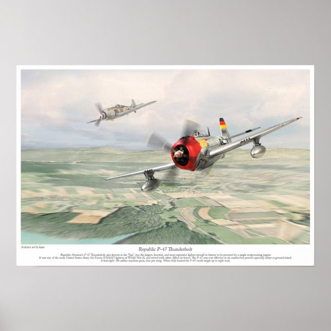 Póster República P-47 Thunderbolt (Frente)