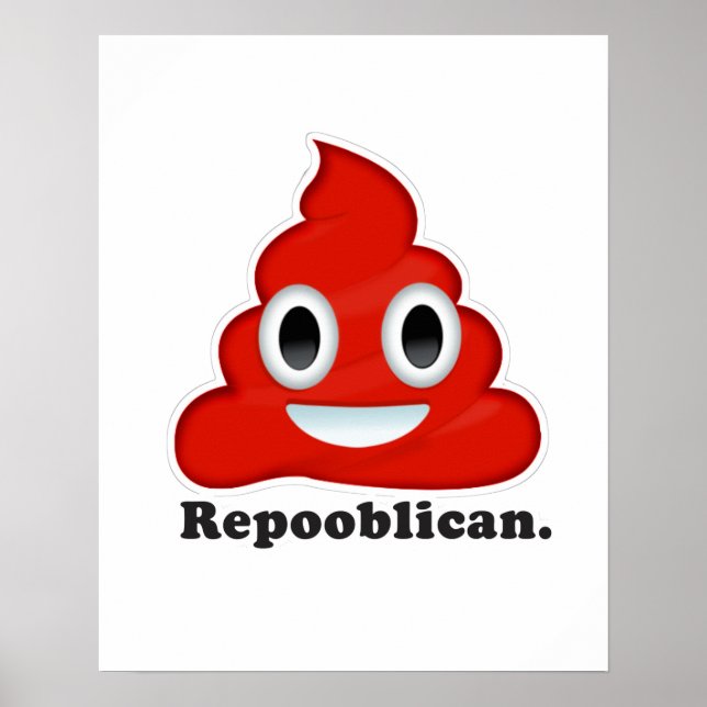 Póster República Poo Vermelho - (Frente)