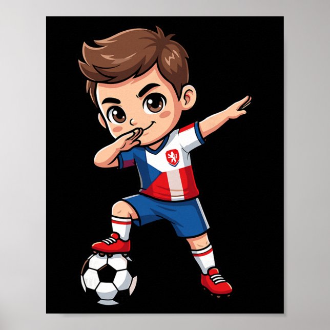 Poster República Tcheca Dab Kid Meta Cartoon Bandeira da  (Frente)