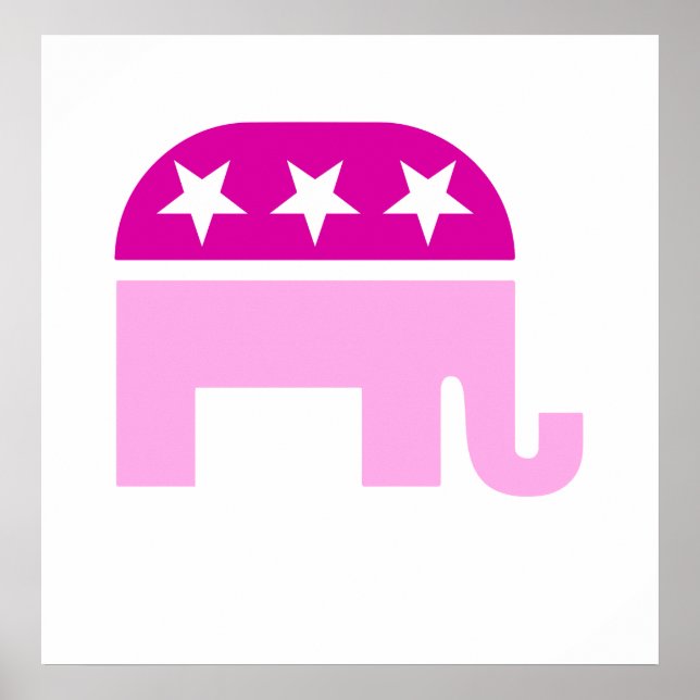 Póster Republicano Original Elephant Pink (Frente)