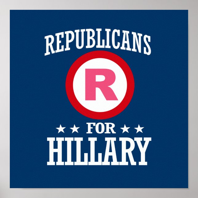 PÓSTER REPUBLICANOS PARA HILLARY (Frente)