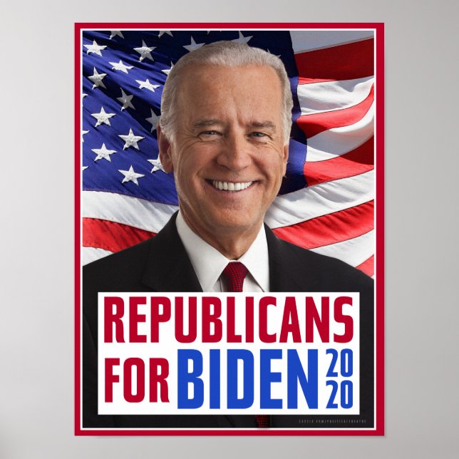 Poster Republicanos por Joe Biden 2020 Foto do Presidente (Frente)