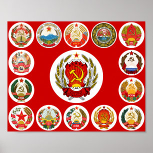 Poster Repúblicas da União Soviética - contexto de mud