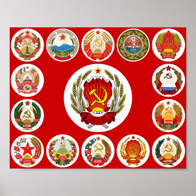 Poster Repúblicas da União Soviética - contexto de mudanç (Frente)