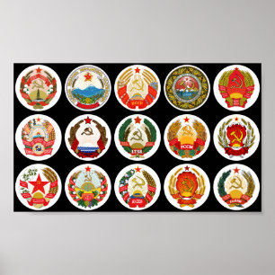 Poster Repúblicas da União Soviética - contexto de mudanç