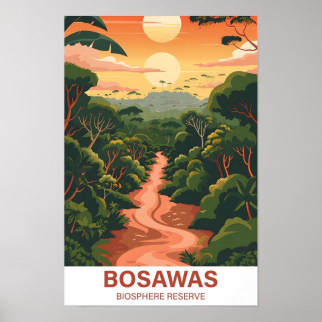 Poster Reserva da Biosfera na Nicarágua Viagem (Frente)