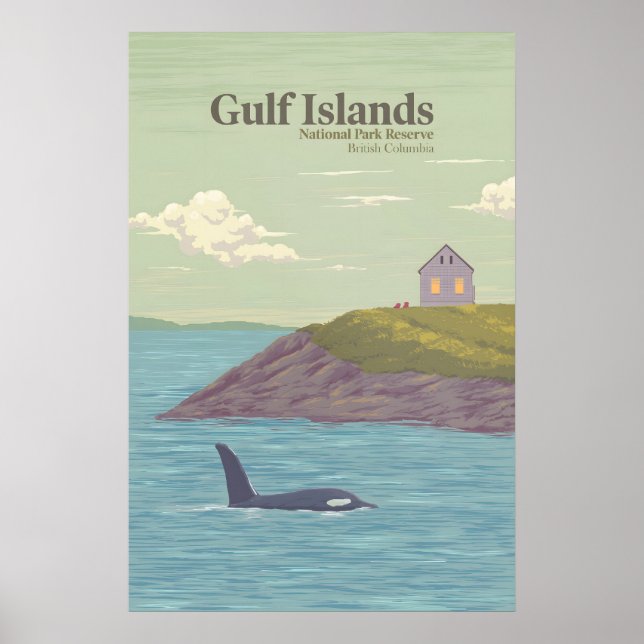 Poster Reserva do Parque Nacional das Ilhas do Golfo Cana (Frente)