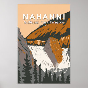 Poster Reserva do Parque Nacional Nahanni Viagem Arte Vin