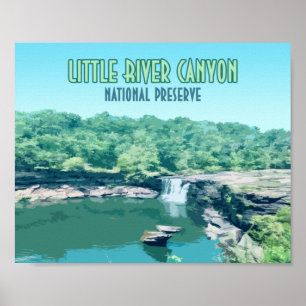 Poster Reserva Nacional do Little River Canyon Alabama