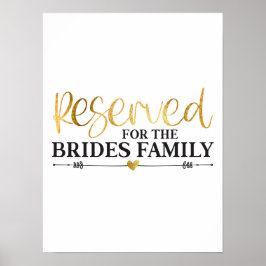 Poster Reservado Para O Dourado Casamento Da Família Brid