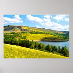Poster Reservatório de Dovestone no verão