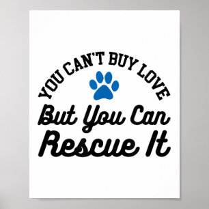 Poster Resgate de animais que você não pode Comprar amor 
