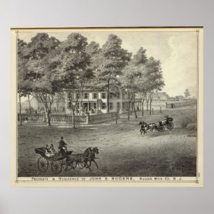 Póster Residence of John S Rogers in Manasquan, NJ