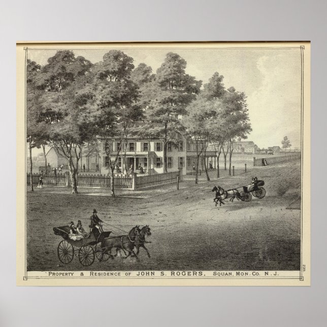 Póster Residência de John S Rogers em Manasquan, NJ (Frente)