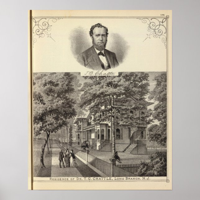Póster Residência do Dr. TG Chattle, Ramo Longo (Frente)