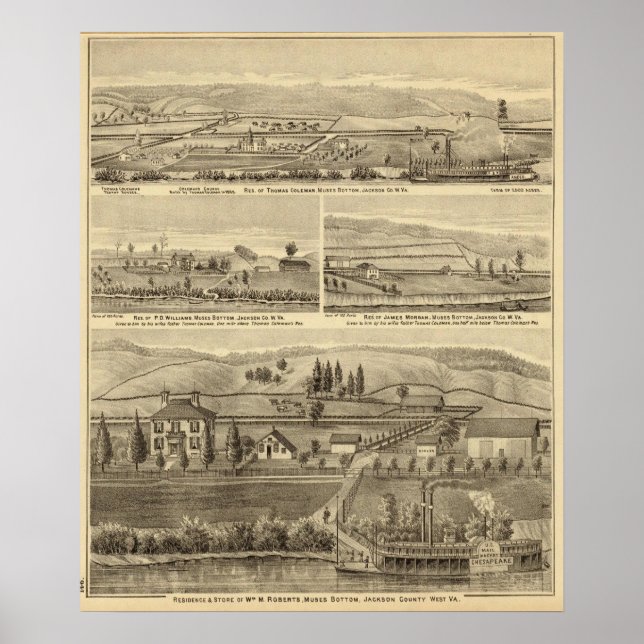 Póster Residência e armazenamento de William M Roberts (Frente)