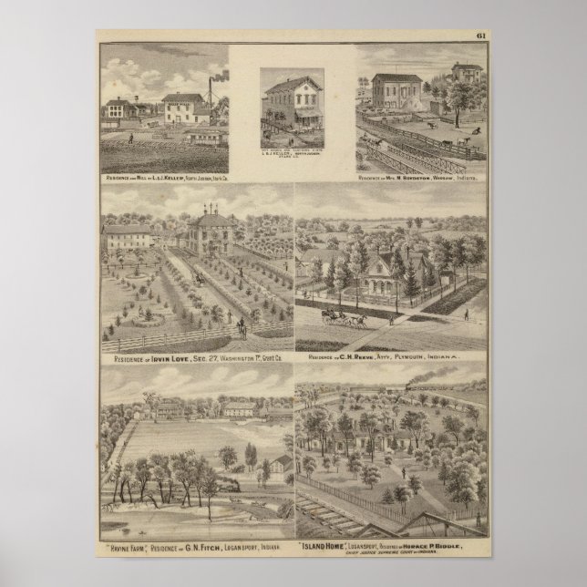 Poster Residência e moagem de L & J Keller (Frente)