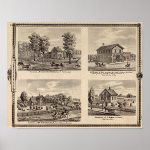 Póster Residências e armazéns no condado de Polk