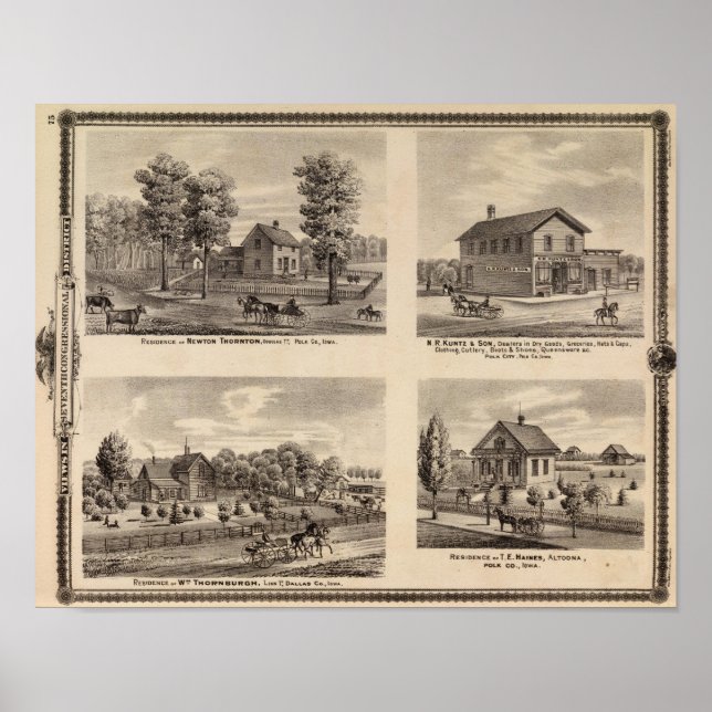 Póster Residências e armazéns no condado de Polk (Frente)