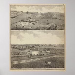Póster Residências e fazendas de Eldridge, Minnesota