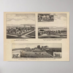 Póster Residências e fazendas, Pottawatomie, Kansas