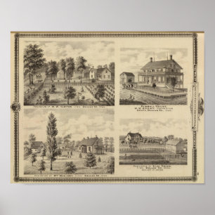Poster Residências em Linn e em Desoto, Dallas Co, Iowa